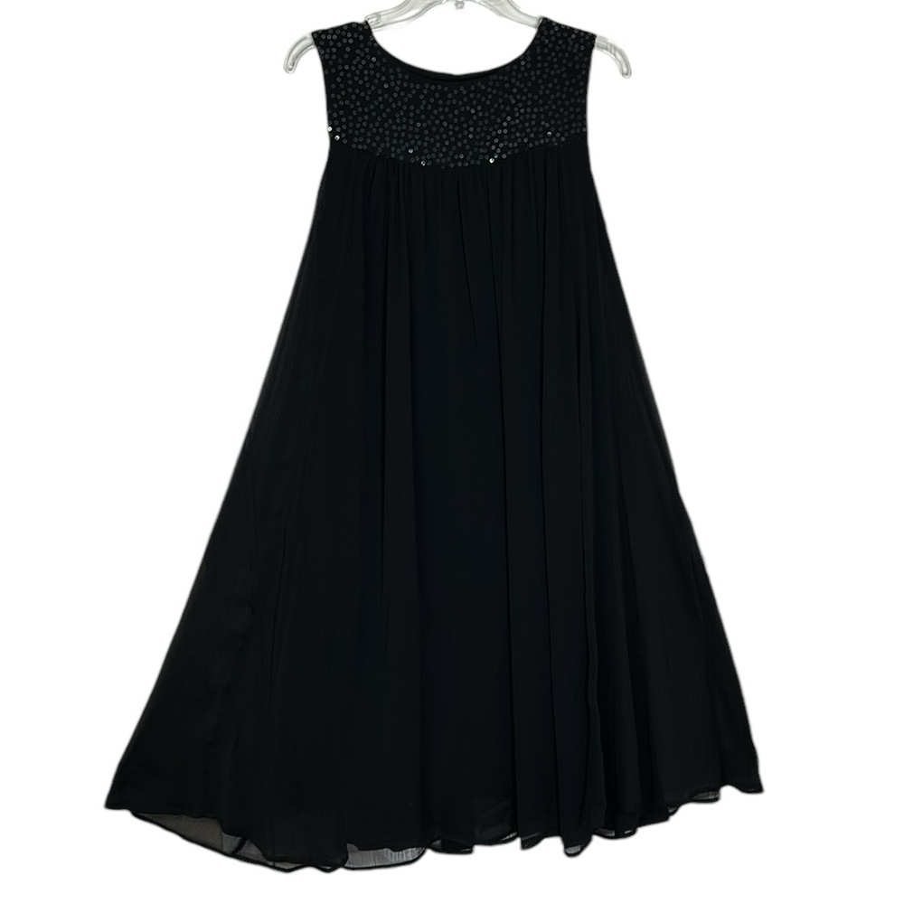 Joan Rivers Black Chiffon Sequin Sleeveless Party Dress Size Small NWOT